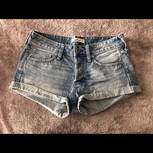 Mid rise jean shorts